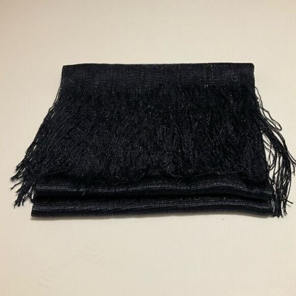 Navy Sparkle Fringe Scarf. Western, taylorswift, beyonce - Picture 4 of 5